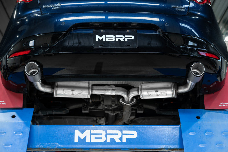 MBRP 19+ Mazda 3 Hatchback T304SS 2.5in Axle-Back, Dual Rear Exit Street Profile